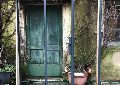 Telaio di porta a vetri in alluminio